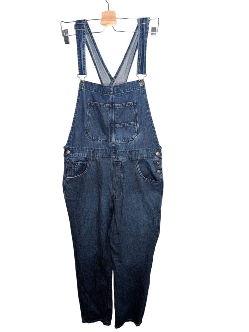 We The Free by Free People Womens Ziggy Relaxed Denim Overalls Size Large